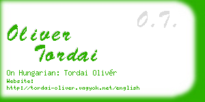 oliver tordai business card