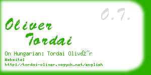 oliver tordai business card